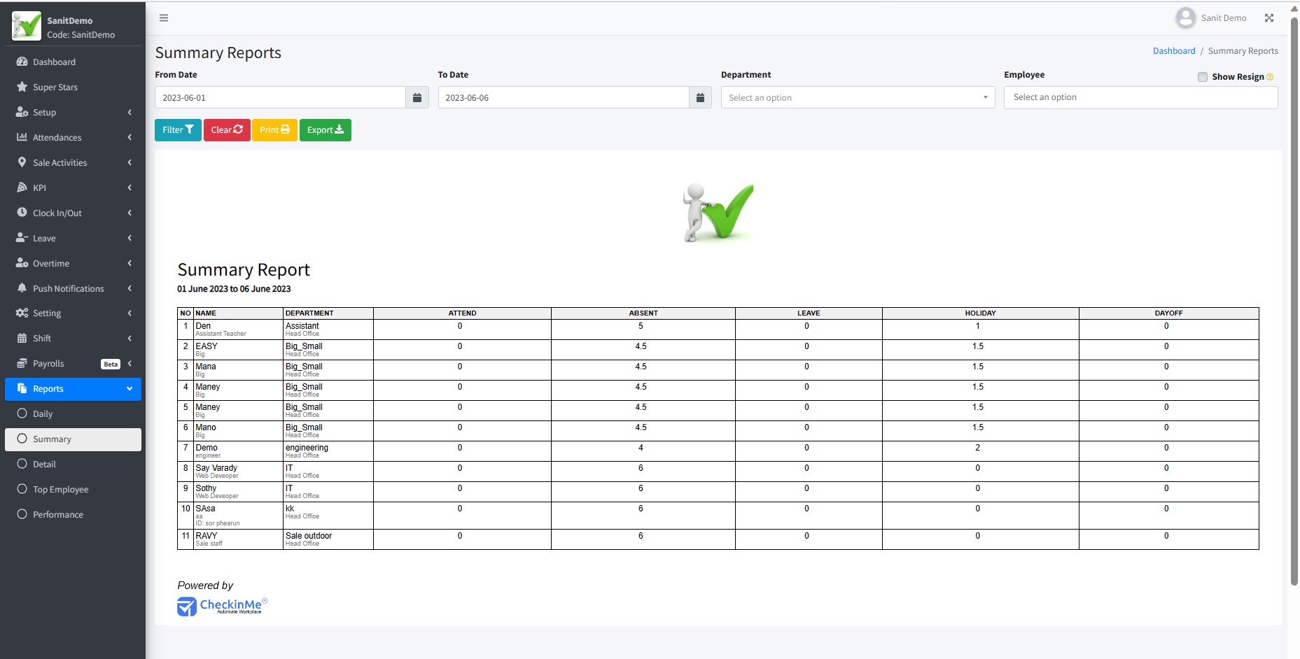 Summary Report